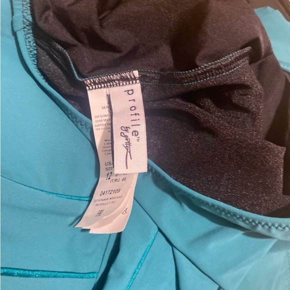 Profile by Gottex Women's Phoebe Deep Plunge One Piece NWT size 12 - Picture 8 of 10